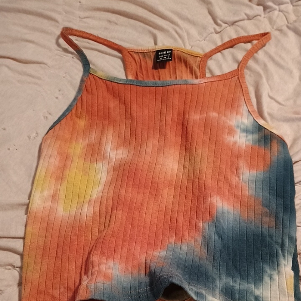 Tie-Dye Ribbed Tank Top